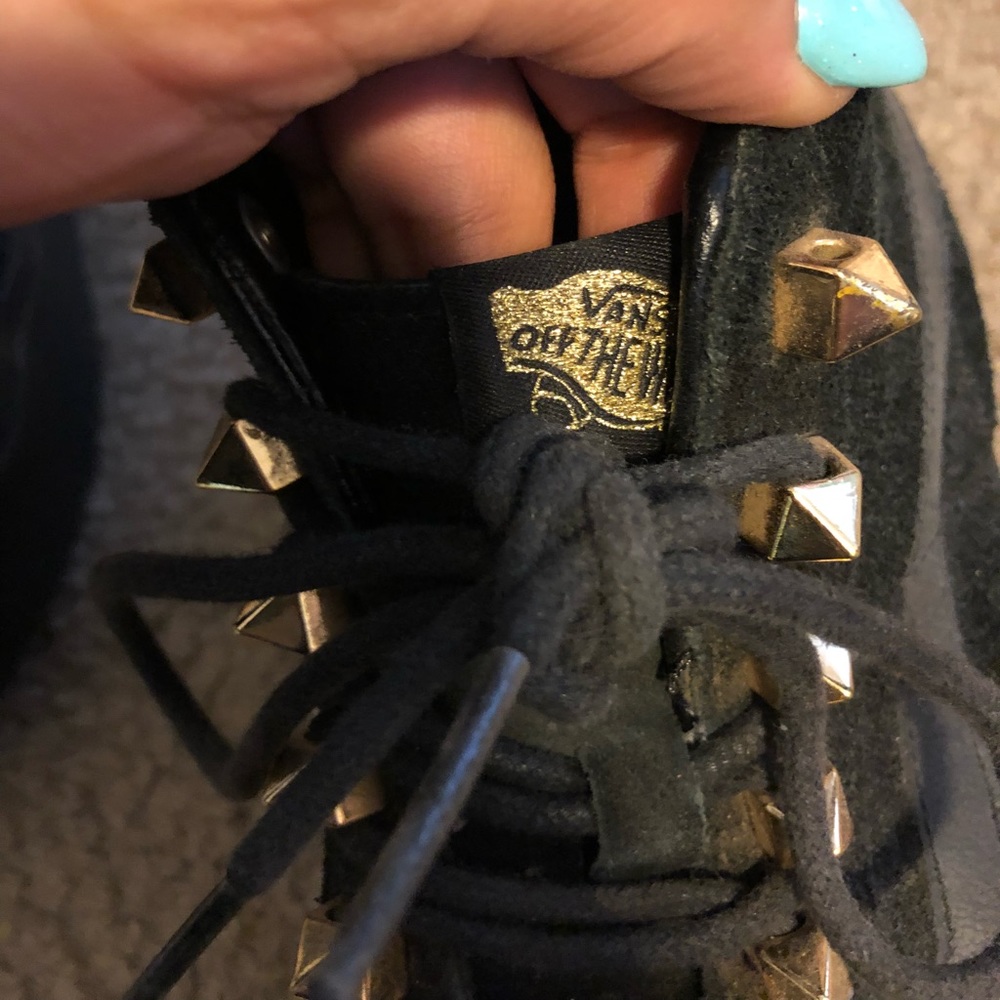 Gold studded High Top Vans - Size 9